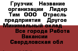 Грузчик › Название организации ­ Лидер Тим, ООО › Отрасль предприятия ­ Другое › Минимальный оклад ­ 11 000 - Все города Работа » Вакансии   . Свердловская обл.